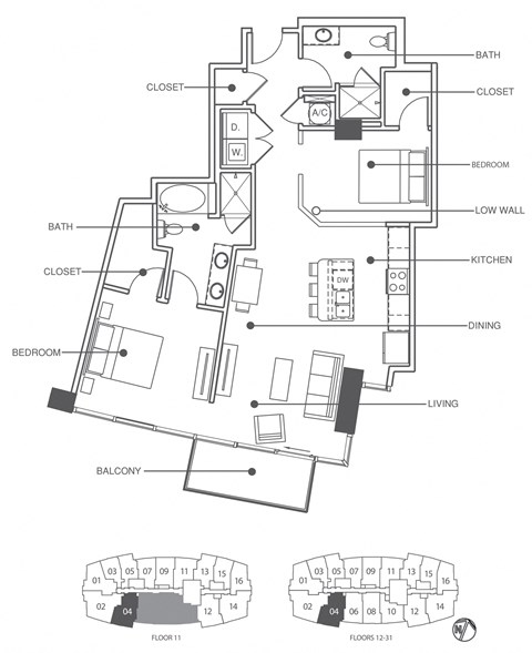 Residence 4 Floor Plan at Element, Florida, 33602